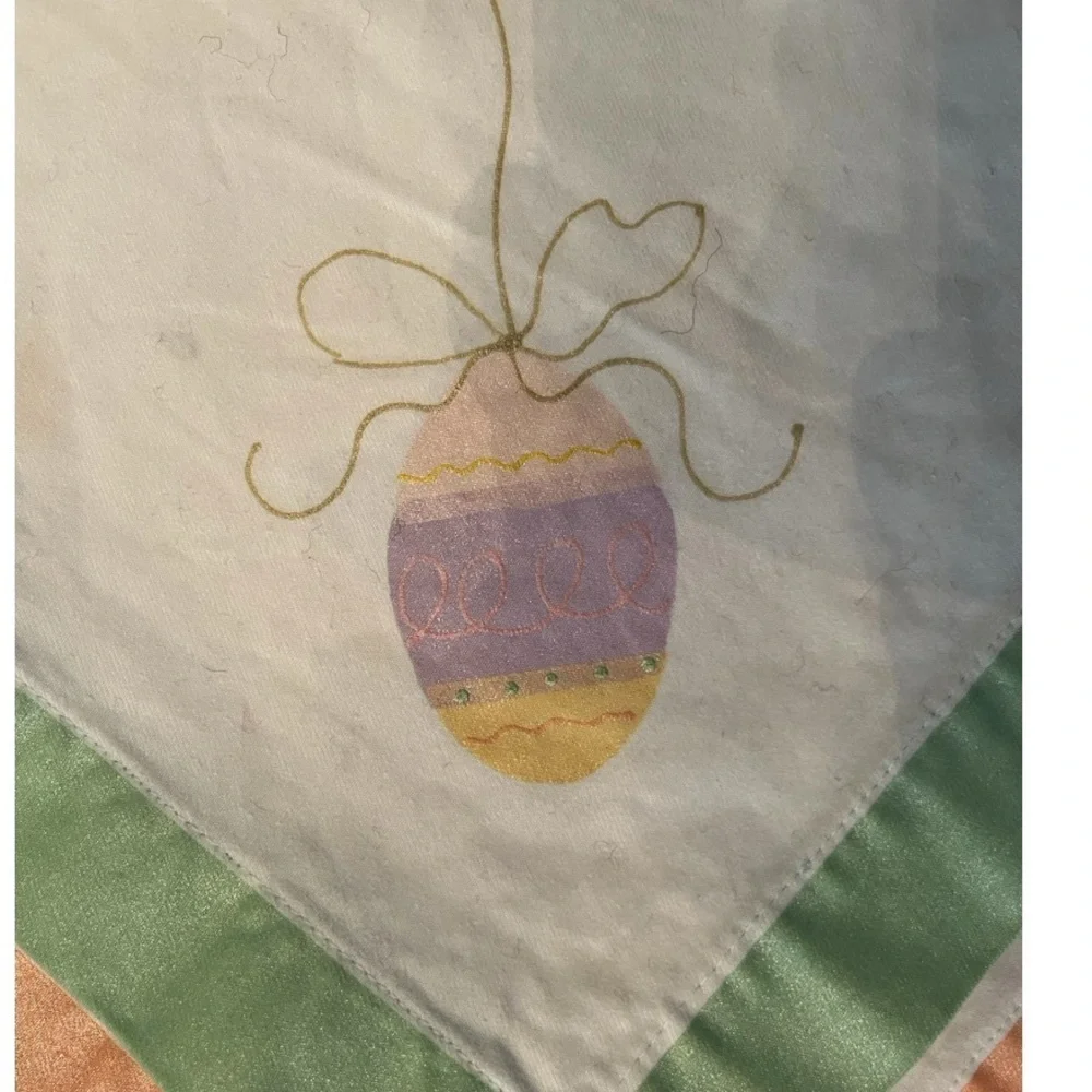 Edward Boutross Handpainted Easter Cloth Napkins  (Set of 4)